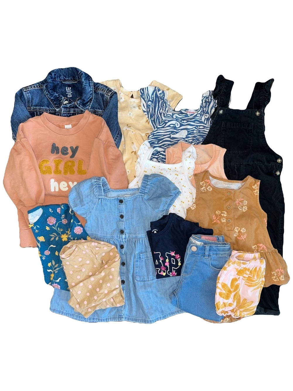 14 Pc Bundle Assorted Baby Clothes PJs One piece Dressed Jacket 18-24M